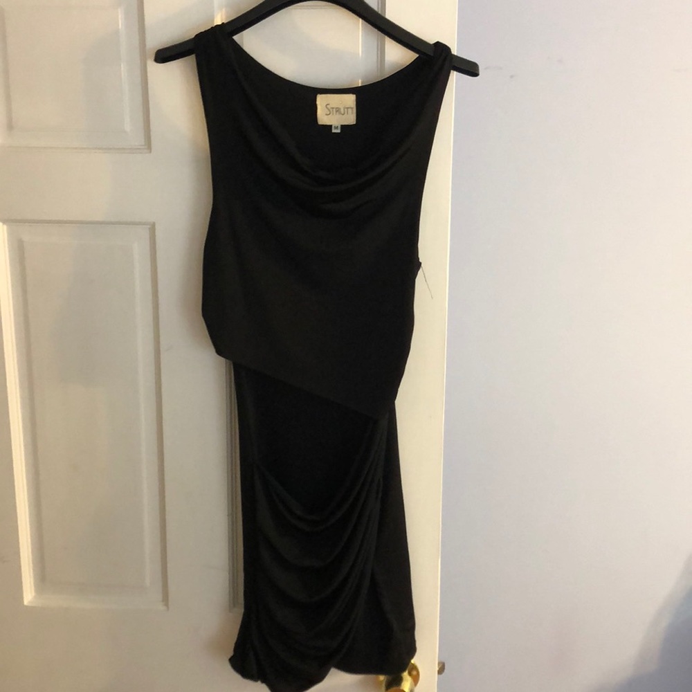Black midi dress